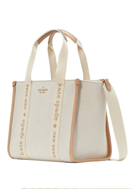 Kate Spade Kip Canvas Small Tote - Light Beige