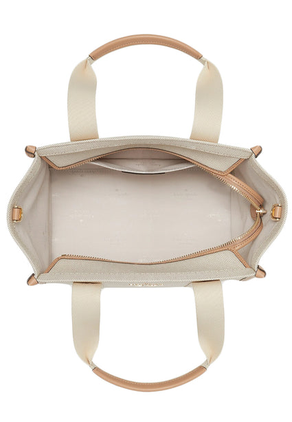 Kate Spade Kip Canvas Small Tote - Light Beige