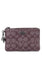 Coach Boxed Corner Zip Wristlet In Signature Canvas With Charms - Wine
