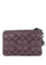 Coach Boxed Corner Zip Wristlet In Signature Canvas With Charms - Wine