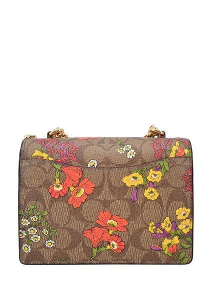 Coach Mini Klare Crossbody Signature Canvas With Floral Print - Brown