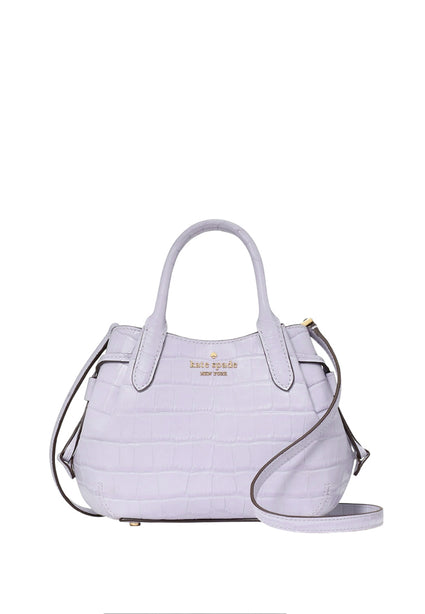 Kate Spade Dumpling Croc Embossed Mini Satchel - Lavender Cream