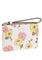 Coach Corner Zip Wristlet With Floral Cluster Print - White/Multi