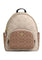 Coach Court Backpack In Blocked Signature Canvas - Sand Brown