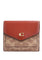 Coach Wyn Small Wallet In Colorblock Signature Canvas - Tan/Rust