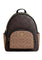 Coach Court Backpack In Blocked Signature Canvas - Walnut/Brown