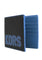Michael Kors Mens Cooper Graphic Pebbled Leather Billfold Wallet - Black/Blue