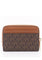 Michael Kors Jet Set Travel Medium Logo Zip-Around Card Case In Signature - Brown