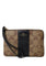 Coach Corner Zip Wristlet in Signature Canvas - Khaki/Black
