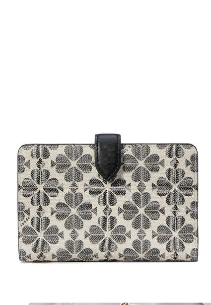 Kate Spade Signature Spade Flower Medium Compact Bifold Wallet - Black
