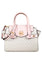 Michael Kors Carmen Medium Logo and Faux Leather Belted Satchel - Powder Blush