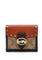 Coach Georgie Small Wallet In Colorblock Signature Canvas With Rivets - Brown/Terracotta