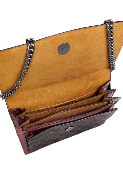 Coach Klare Crossbody In Signature Canvas - Dark Brown/Sunset