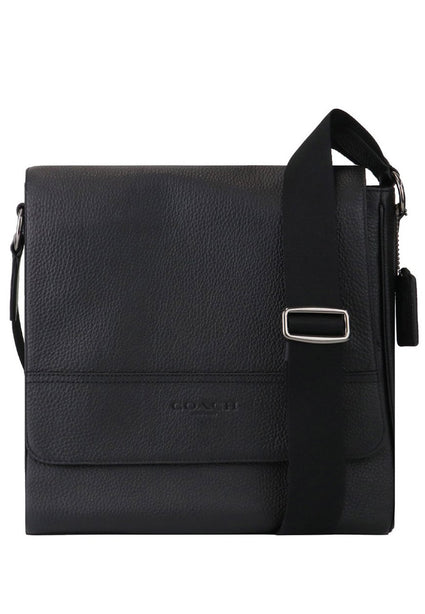Coach Mens Houston Map Messenger Bag - Black