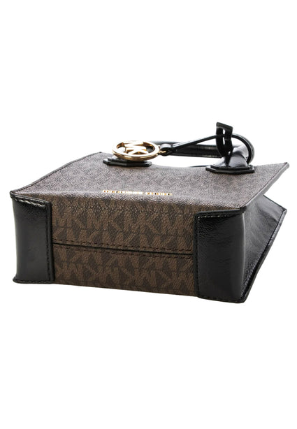 Michael Kors Mercer Extra-Small Signature Logo Crossbody Bag - Brown/Black