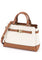 Michael Kors Reed Small Belted Logo Satchel - Vanilla/Brown