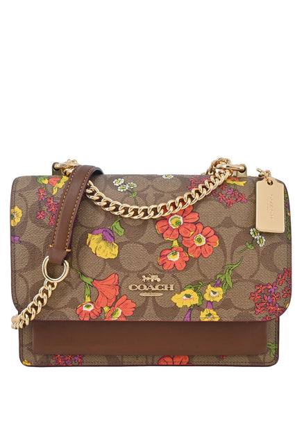 Coach Klare Crossbody Bag In Signature Canvas With Floral Print - Brown/Multi