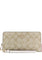 Coach Long Zip Around Wallet In Signature Canvas - Light Brown/White