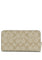 Coach Long Zip Around Wallet In Signature Canvas - Light Brown/White