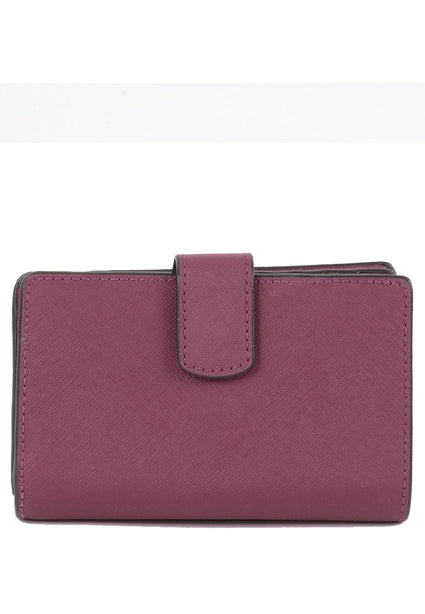 Michael Kors Jet Set Travel Medium Bifold Zip Coin Wallet - Oxblood