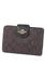 Coach Medium Corner Zip Wallet In Signature Canvas - Walnut/Black