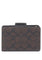 Coach Medium Corner Zip Wallet In Signature Canvas - Walnut/Black