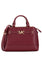 Michael Kors Reed Small Two-Tone Pebbled Leather Belted Satchel - Dark Cherry