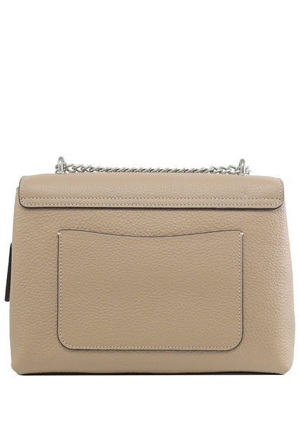 Coach Tammie Shoulder Bag In Signature Canvas With Floral Whipstitch - Beige