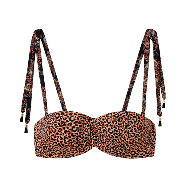 Bandeau Bikini Top With Silicone Underwire