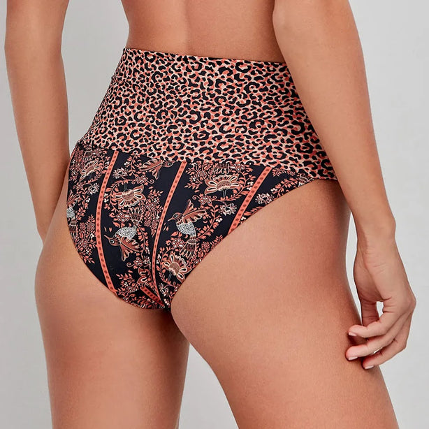 Patterned Multi-Position Bikini Bottom