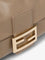 Fendi Baguette Soft Medium Leather Shoulder Bag - Tortora