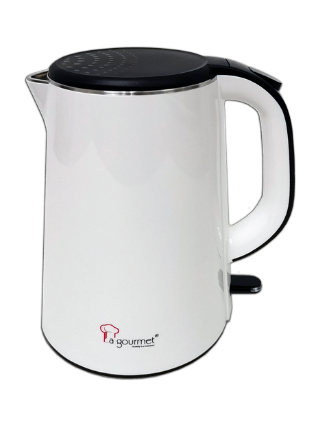 La gourmet 1.8L Healthy Seamless Electric Kettle (Pearl White)
