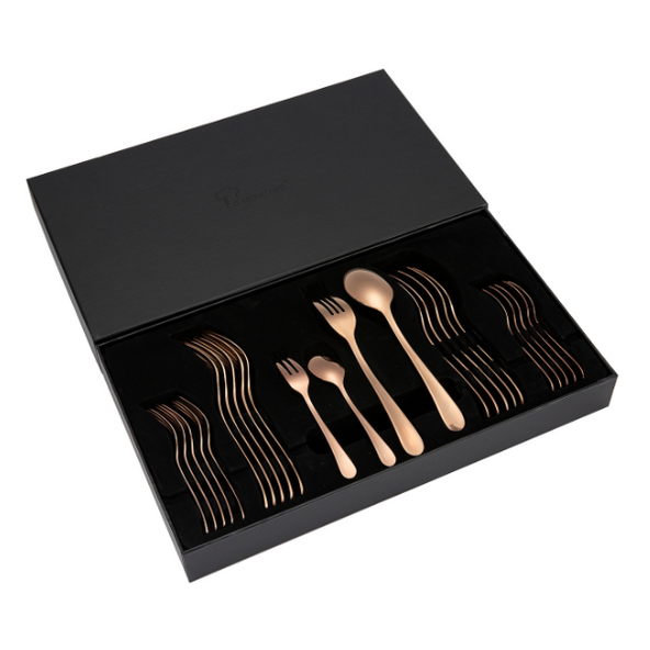 La Gourmet 24Pc Cutlery Set, Venice, Rose Gold