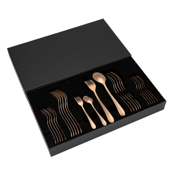 La Gourmet 24Pc Cutlery Set, Venice, Rose Gold