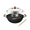 La gourmet Nitrigan 34cm Cast Iron Wok with Lid & Acessories Set (Induction)