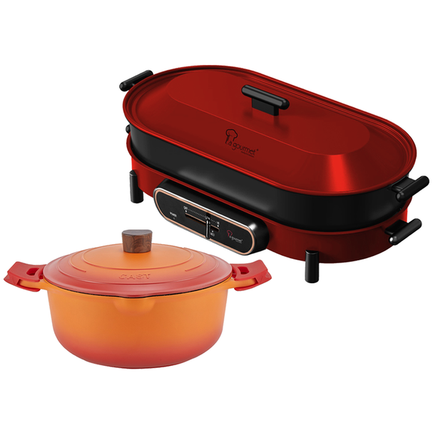 La Gourmet Shogun Flame 28cm Casserole + La Gourmet Shogun Flame Multi Electric Cooker