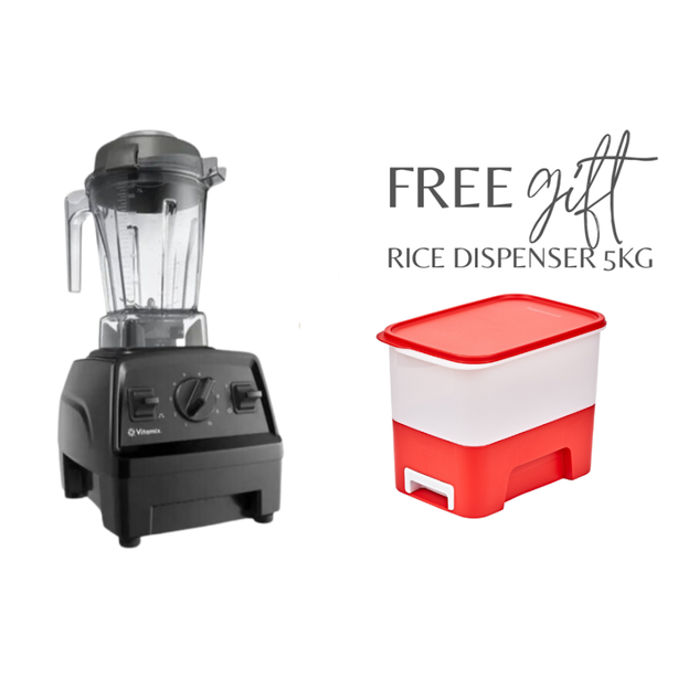 Vitamix Explorian Series E310 Blender (Black) + Tupperware 5kg Rice Dispenser