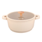 La Gourmet Shogun Ivory Ceragan 24cm Casserole with Glass Lid