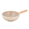 La Gourmet Shogun Ivory Ceragan 28cm Wok with Glass Lid