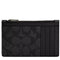 Coach Zip Card Case In Signature Canvas in Charcoal/ Black CV764