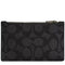 Coach Zip Card Case In Signature Canvas in Charcoal/ Black CV764