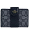 Coach Medium Corner Zip Wallet In Signature Jacquard in Navy/ Midnight Navy CU987