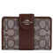 Coach Medium Corner Zip Wallet In Signature Jacquard in Oak/ Maple CU987