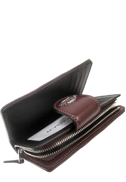 Coach Medium Corner Zip Wallet In Signature Jacquard in Oak/ Maple CU987
