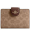 Coach Medium Corner Zip Wallet In Signature Canvas in Tan/ Brown CW786