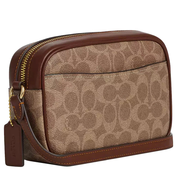 Coach Mini Jamie Camera Bag In Signature Canvas in Tan/ Brown CY752