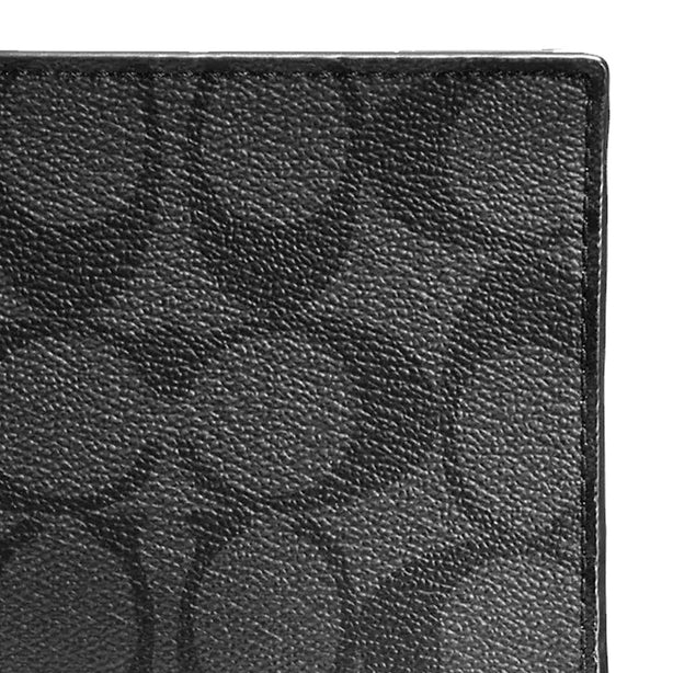 Coach Boxed 3 In 1 Wallet Gift Set In Signature Canvas in Charcoal/ Black CW344