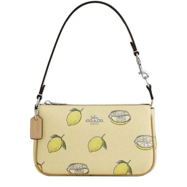 Coach Nolita 19 Wristlet/ Top Handle/ Clutch Bag With Lemon Print - Garden Glade Multi CAL26