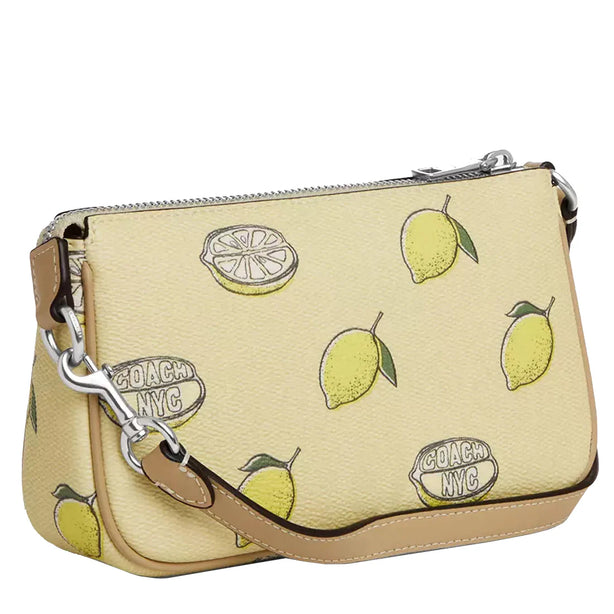 Coach Nolita 19 Wristlet/ Top Handle/ Clutch Bag With Lemon Print - Garden Glade Multi CAL26