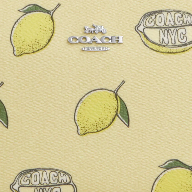 Coach Nolita 19 Wristlet/ Top Handle/ Clutch Bag With Lemon Print - Garden Glade Multi CAL26